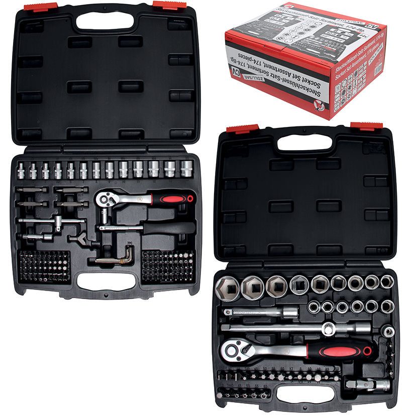 SET 2 CASSETTE, BUSSOLE 1/4"+1/2" POLLICI BGS9192