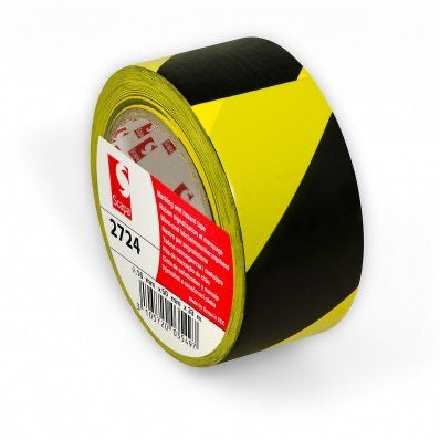 Nastro adesivo segnaletico GIALLO / NERO