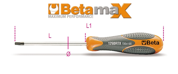 Set 8 giraviti TAMPER RESISTANT TORX BetaMax 1298RTX/S8