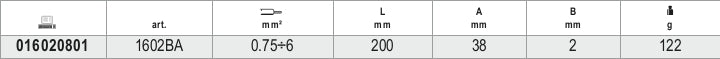 Pinza per capicorda preisolati modello leggero, antiscintilla Beta 1602BA