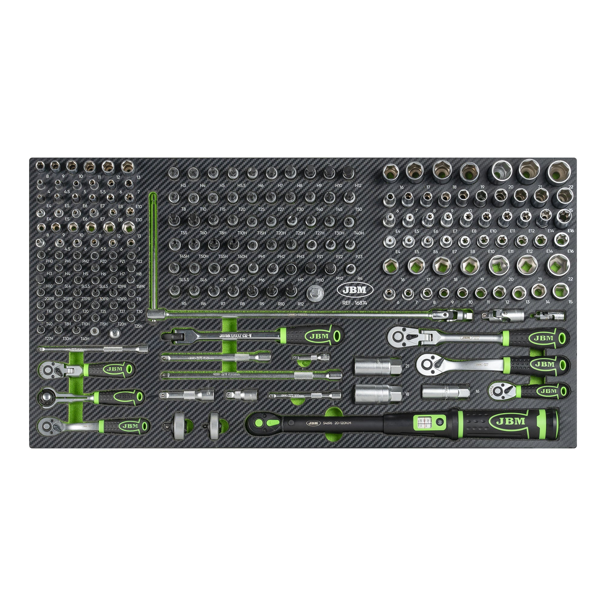 SET EVA DI CHIAVI A BUSSOLA DA 1/4" E 3/8" 16874 JBM