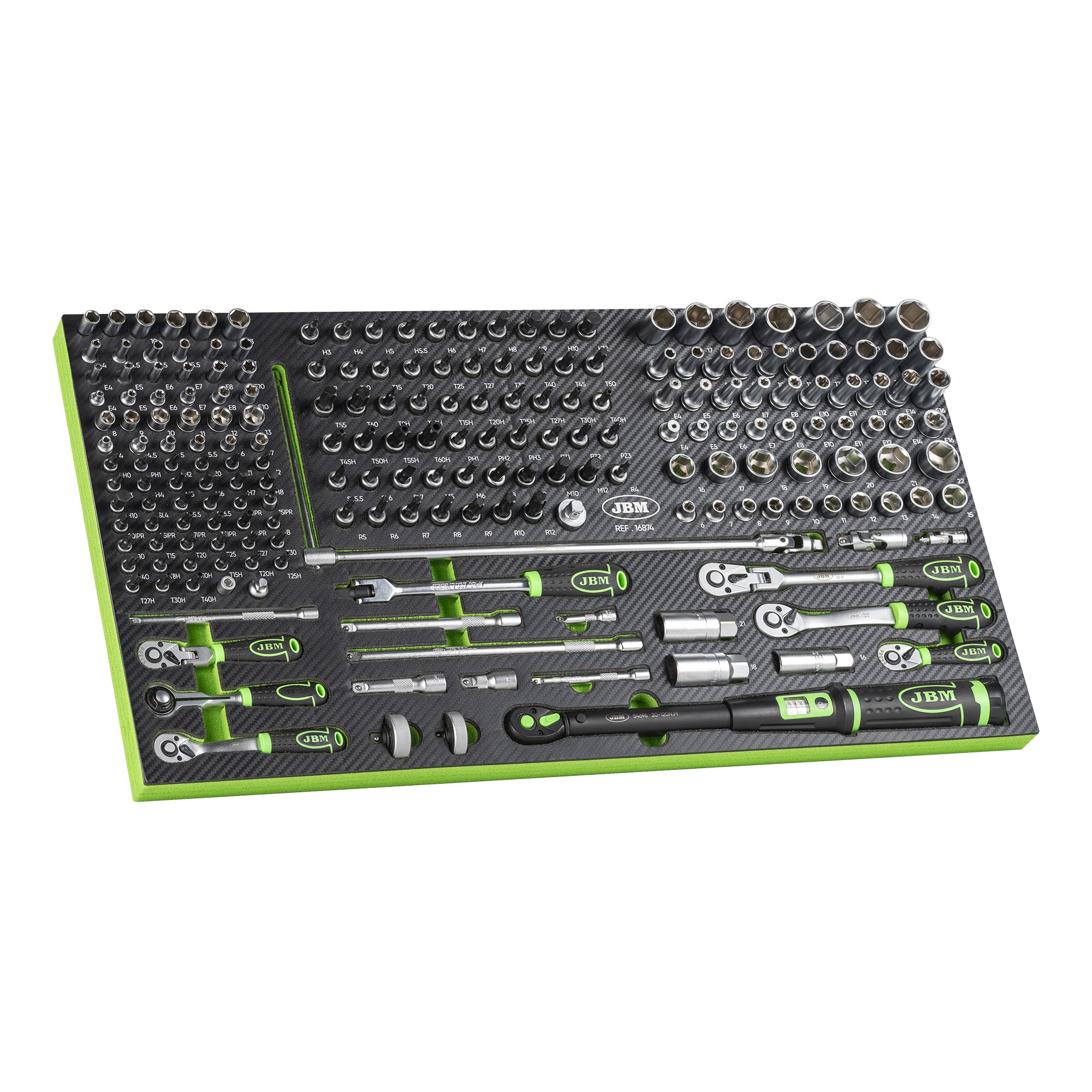 SET EVA DI CHIAVI A BUSSOLA DA 1/4" E 3/8" 16874 JBM