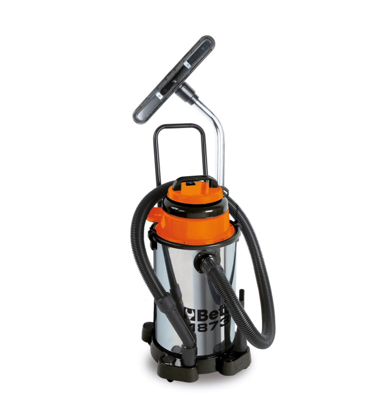 Aspiratore 30 litri per solidi e liquidi bidone in acciaio INOX Beta 1873