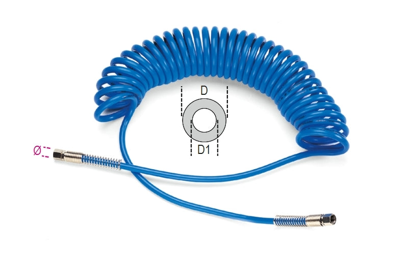 Spirali in poliuretano 95 Shore estensibili fino a 15 m Beta 1915C/L