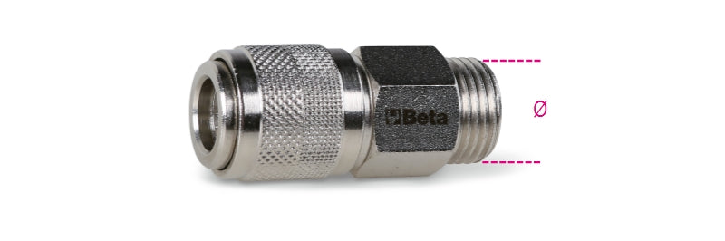 Raccordi universali a sfera per profilo asiatico filettati maschio GAS cilindrici BSP Beta 1917JM