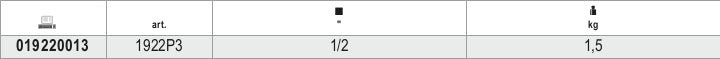 Cricchetto reversibile a massa battente Beta 1922P3