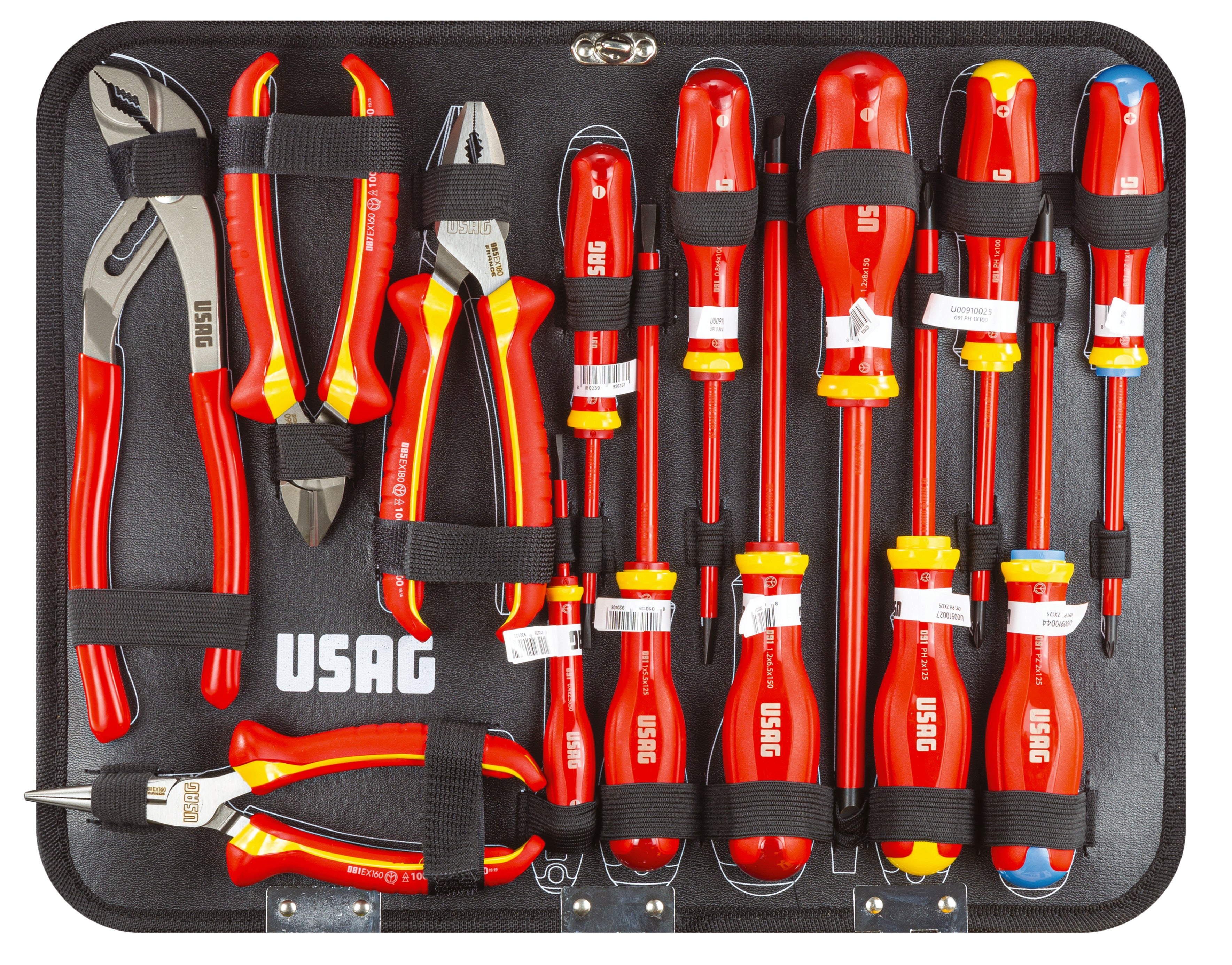 VALIGIA CON ASSORTIMENTO PER ELETTRICISTI (74 PZ) USAG DEWALT 002 UDE