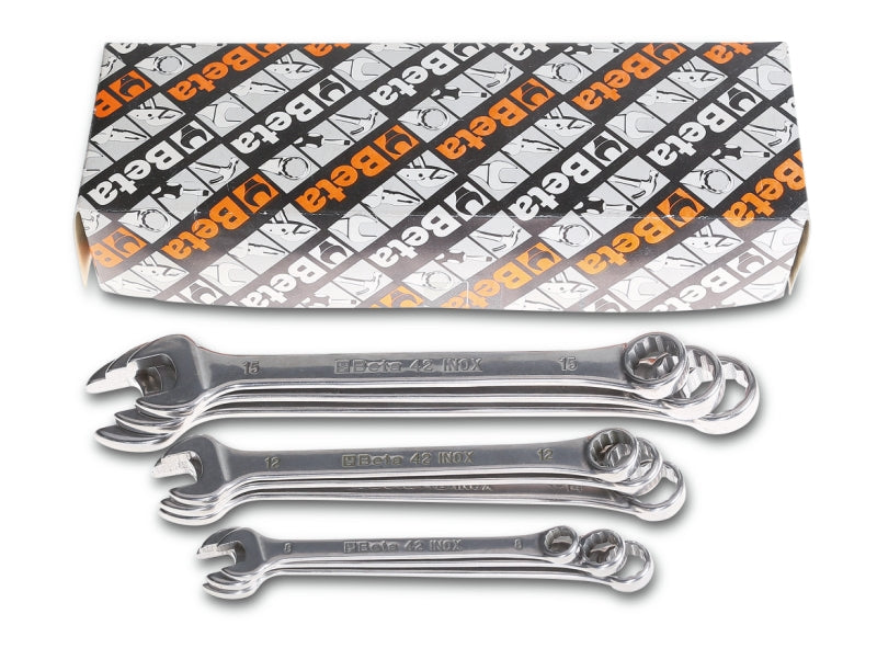 Serie di chiavi combinate inossidabili Beta 42INOX-AS/S9