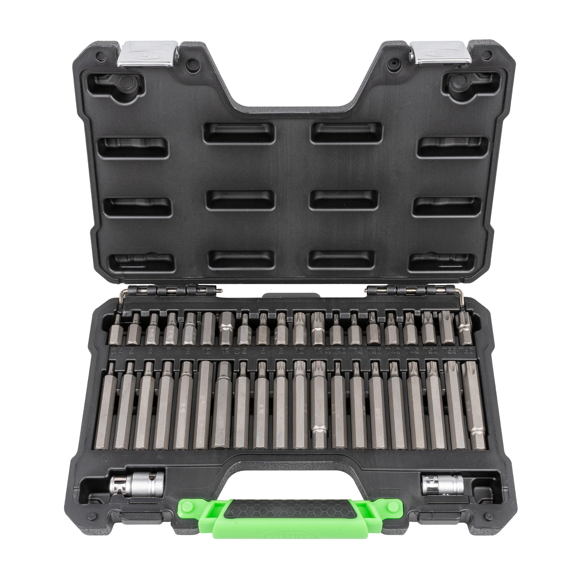 VALIGETTA DI 42 PEZZI CON INSERTI ESAGONALI, A 12 CANTI E TORX 1/2" E 3/8" 50983 JBM