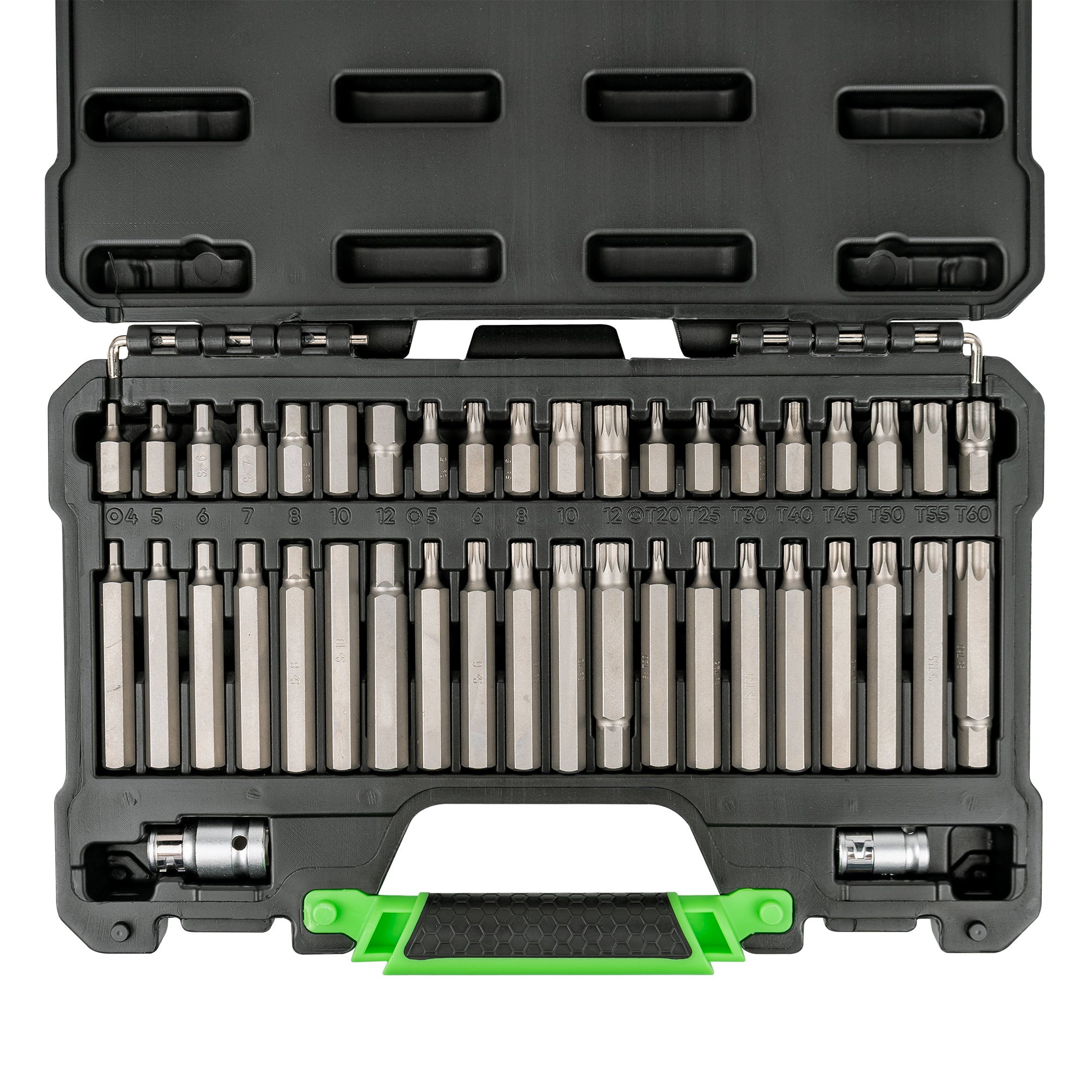VALIGETTA DI 42 PEZZI CON INSERTI ESAGONALI, A 12 CANTI E TORX 1/2" E 3/8" 50983 JBM