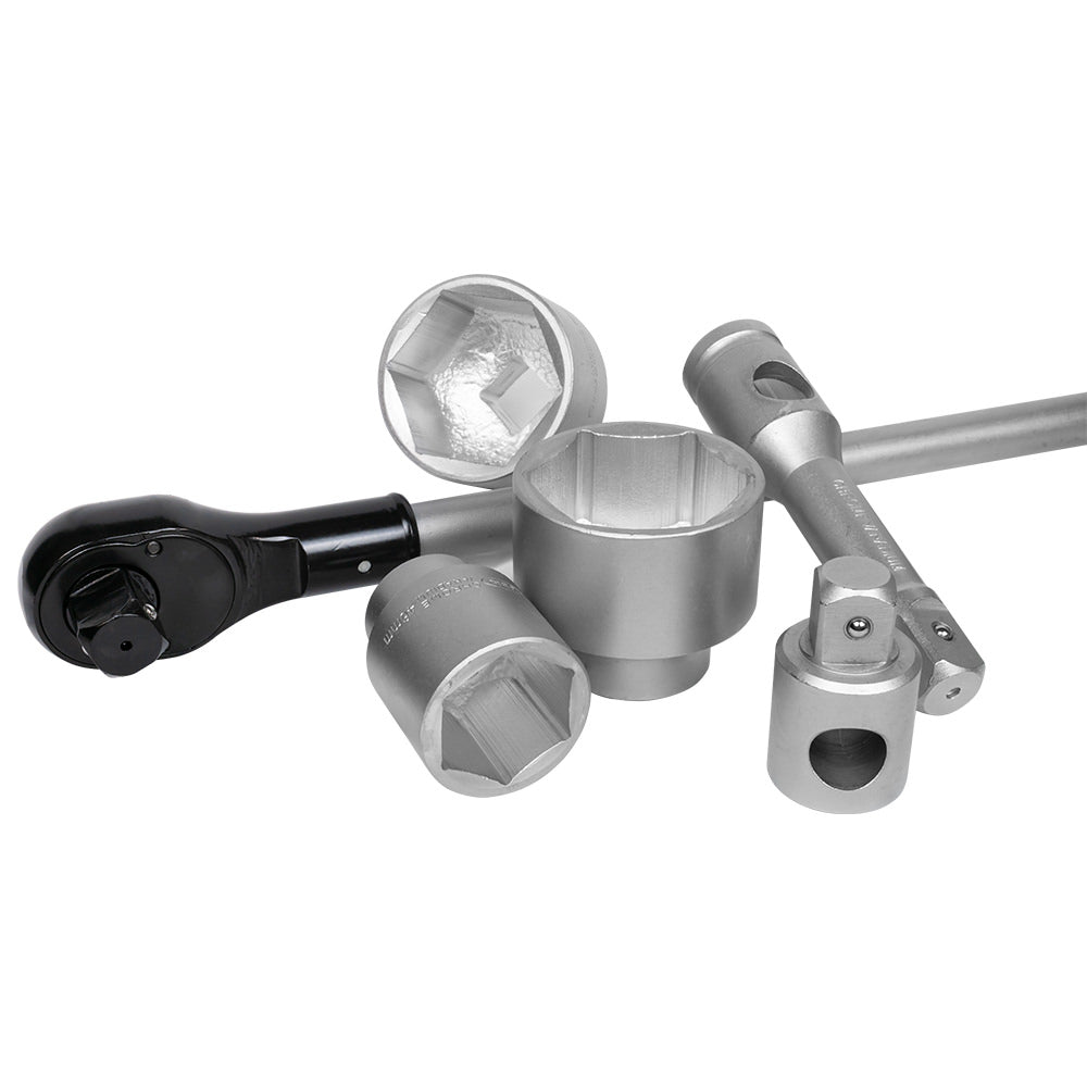 SET METALLICO DA 21 PEZZI CON BUSSOLE ESAGONALI DA 1" – FINITURA ZINCATA 51616 JBM
