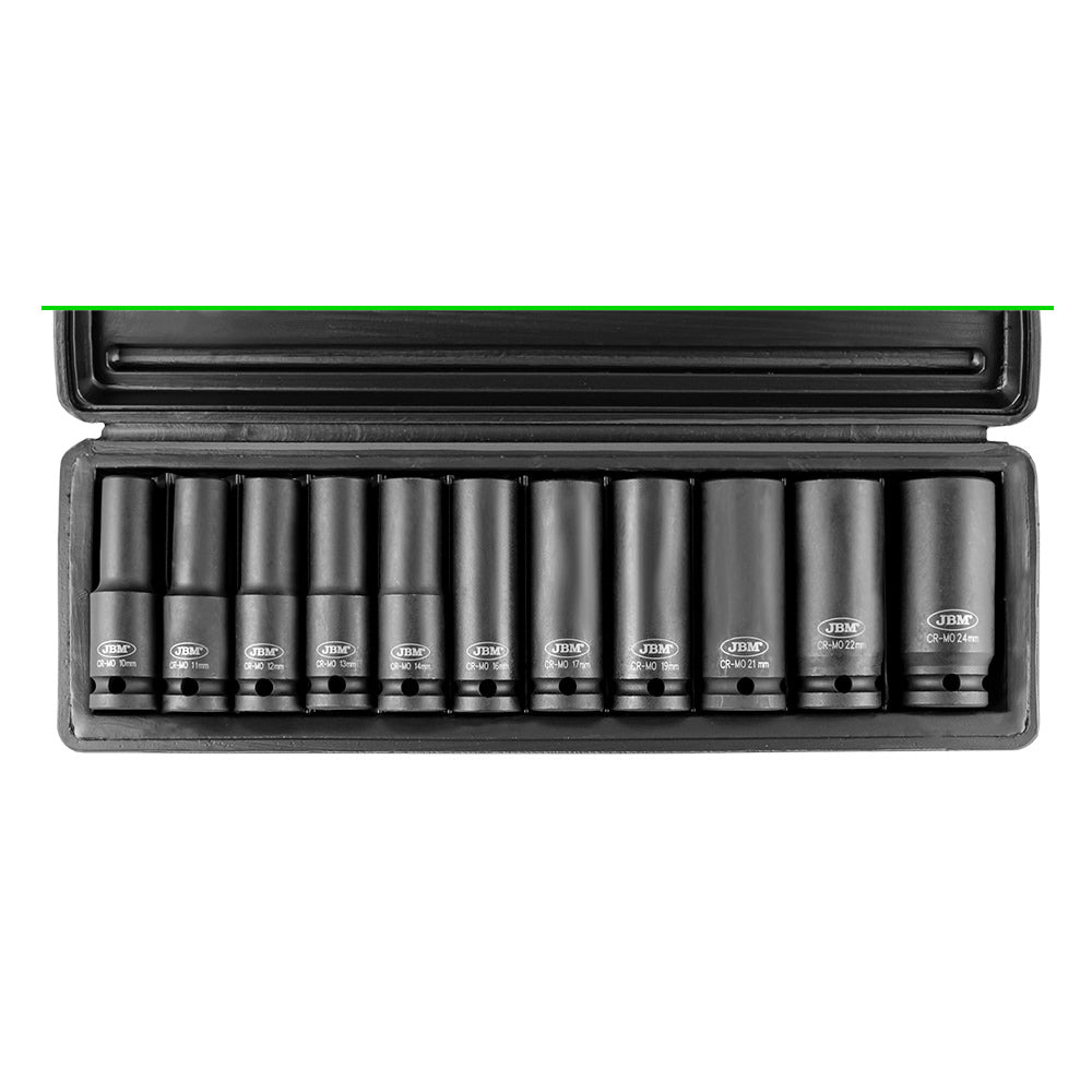 SET DI 11 BUSSOLE PNEUMATICHE 1/2" ESAGONALI 52342 JBM