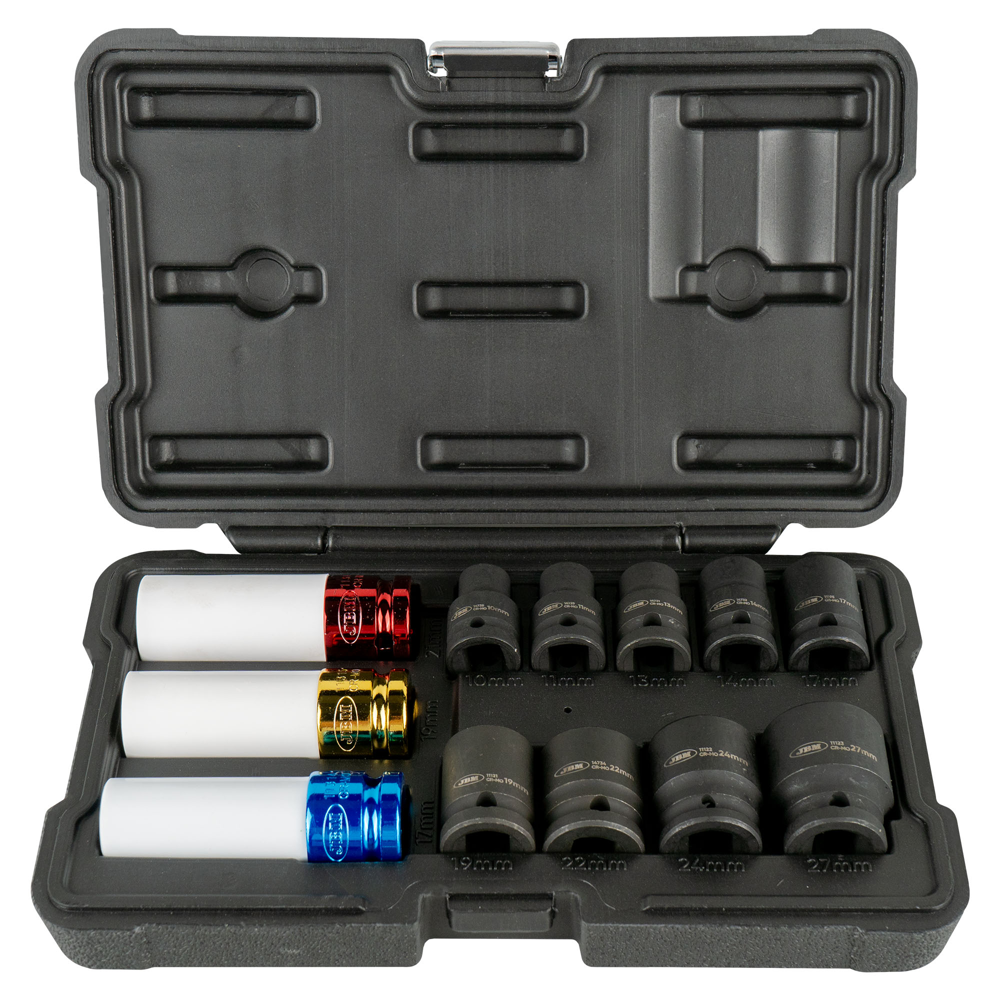 SET DI 12 BUSSOLE PNEUMATICHE ESAGONALI 1/2” 52343 JBM