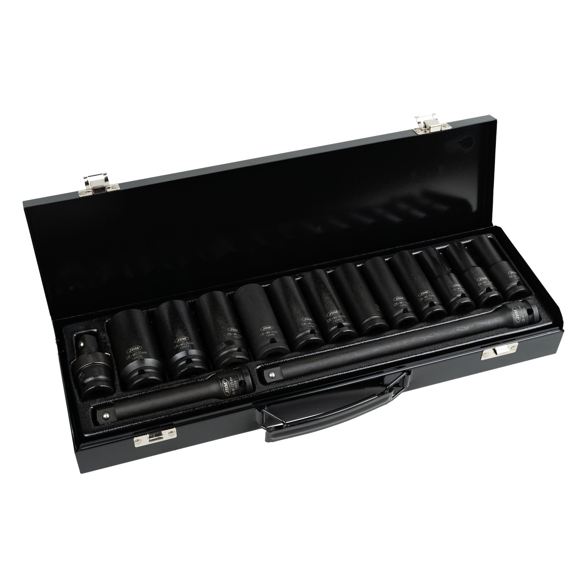 SET DI 12 BUSSOLE PNEUMATICHE LUNGHE DA 1/2” ESAGONALI 52346 JBM