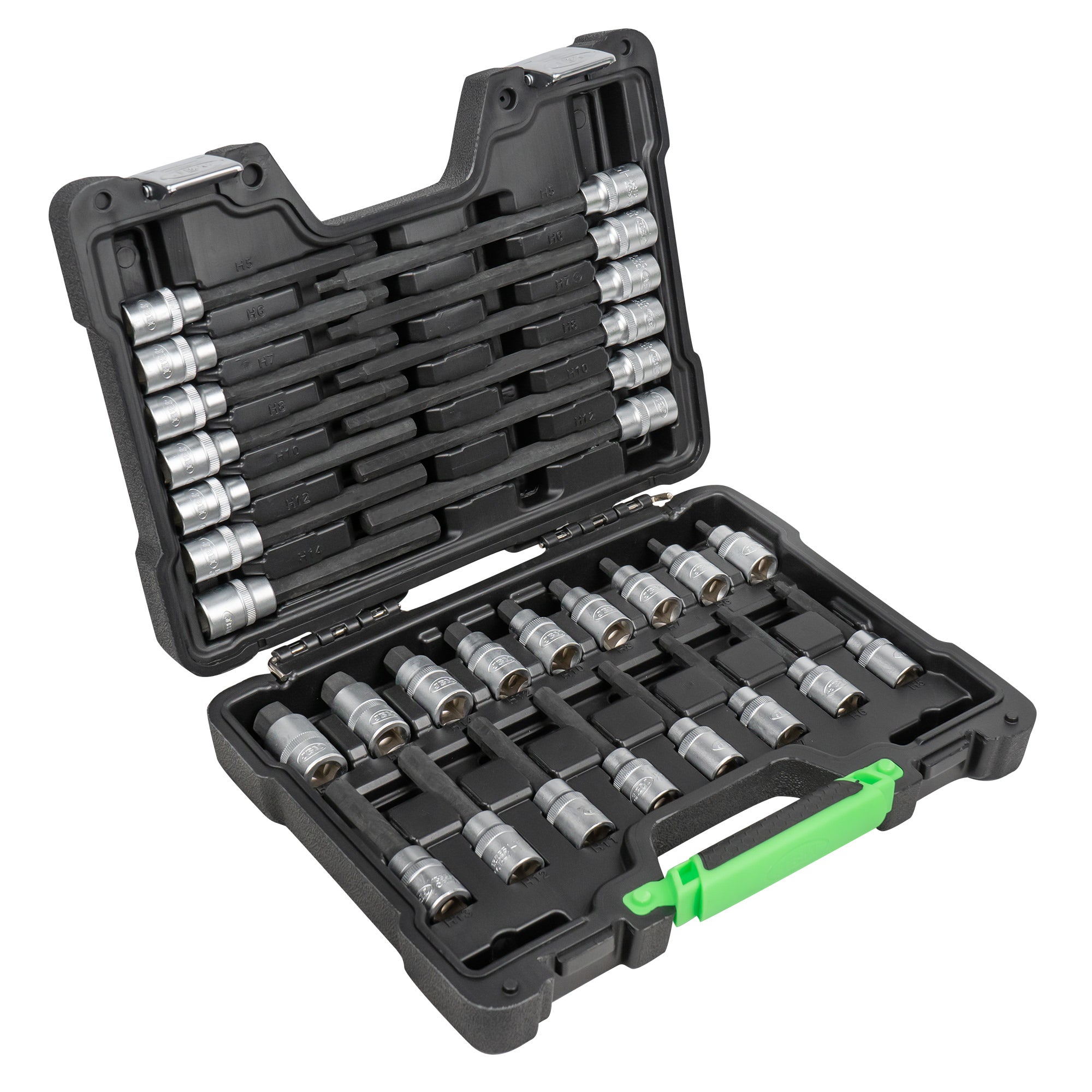 VALIGETTA DI 30 PEZZI CON INSERTI ESAGONALI 1/2" 52604 JBM