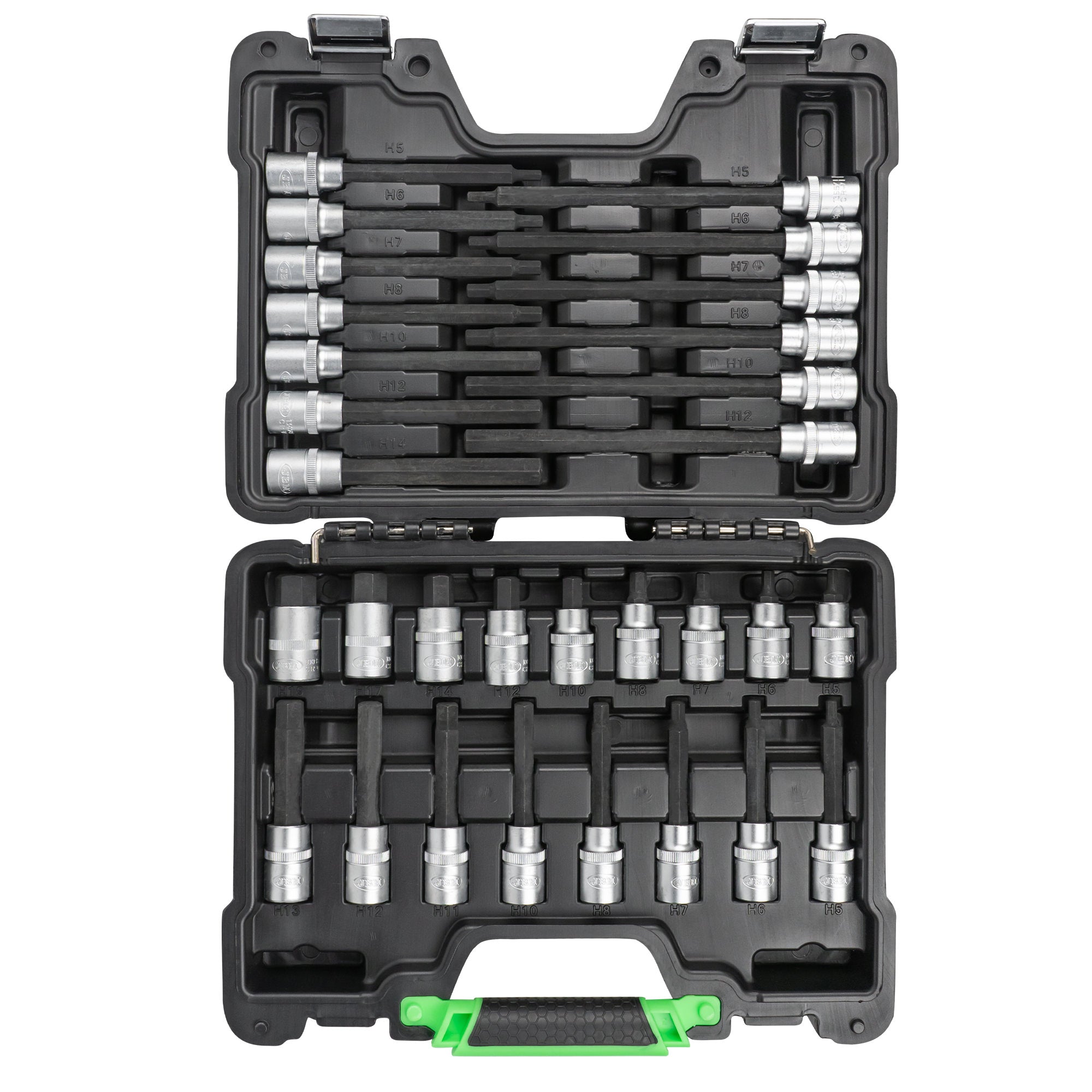 VALIGETTA DI 30 PEZZI CON INSERTI ESAGONALI 1/2" 52604 JBM