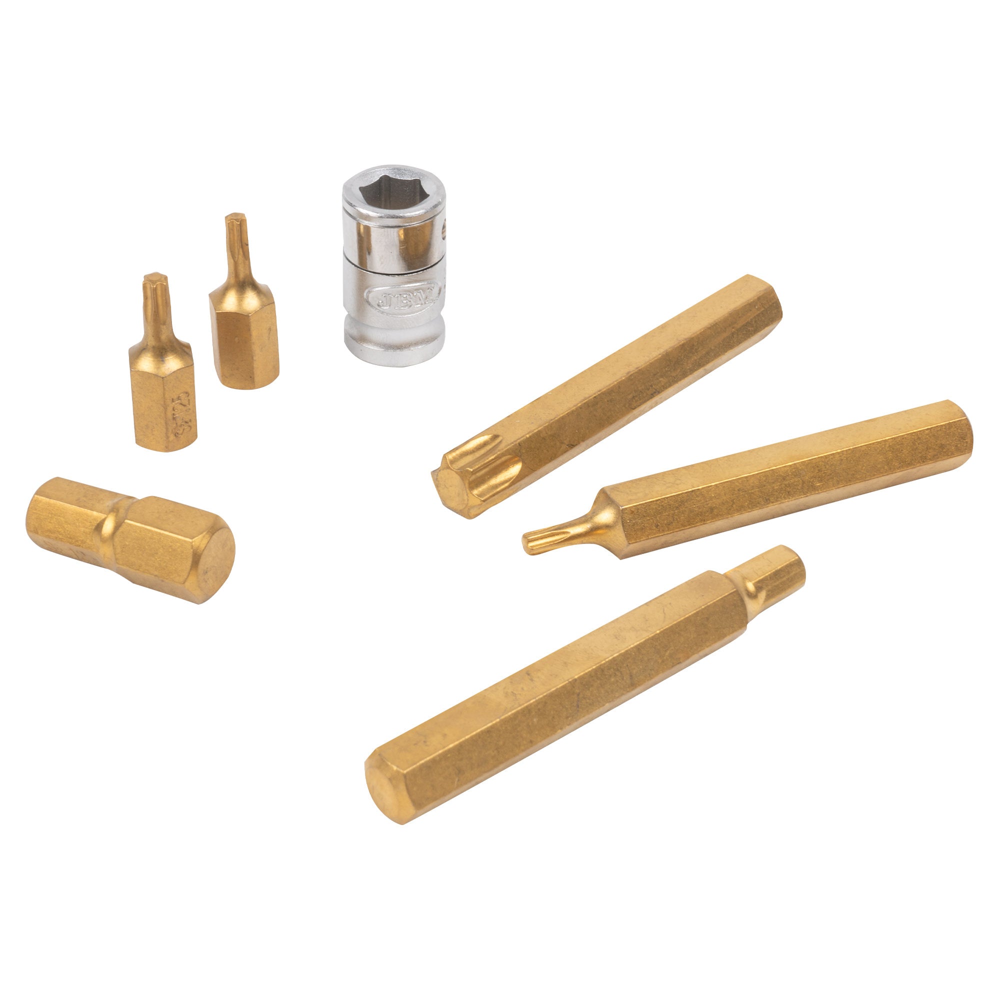 VALIGETTA DI 55 PEZZI CON INSERTI ESAGONALI, A 12 CANTI E TORX E ADATTATORI 1/2" E 3/8" 52753 JBM