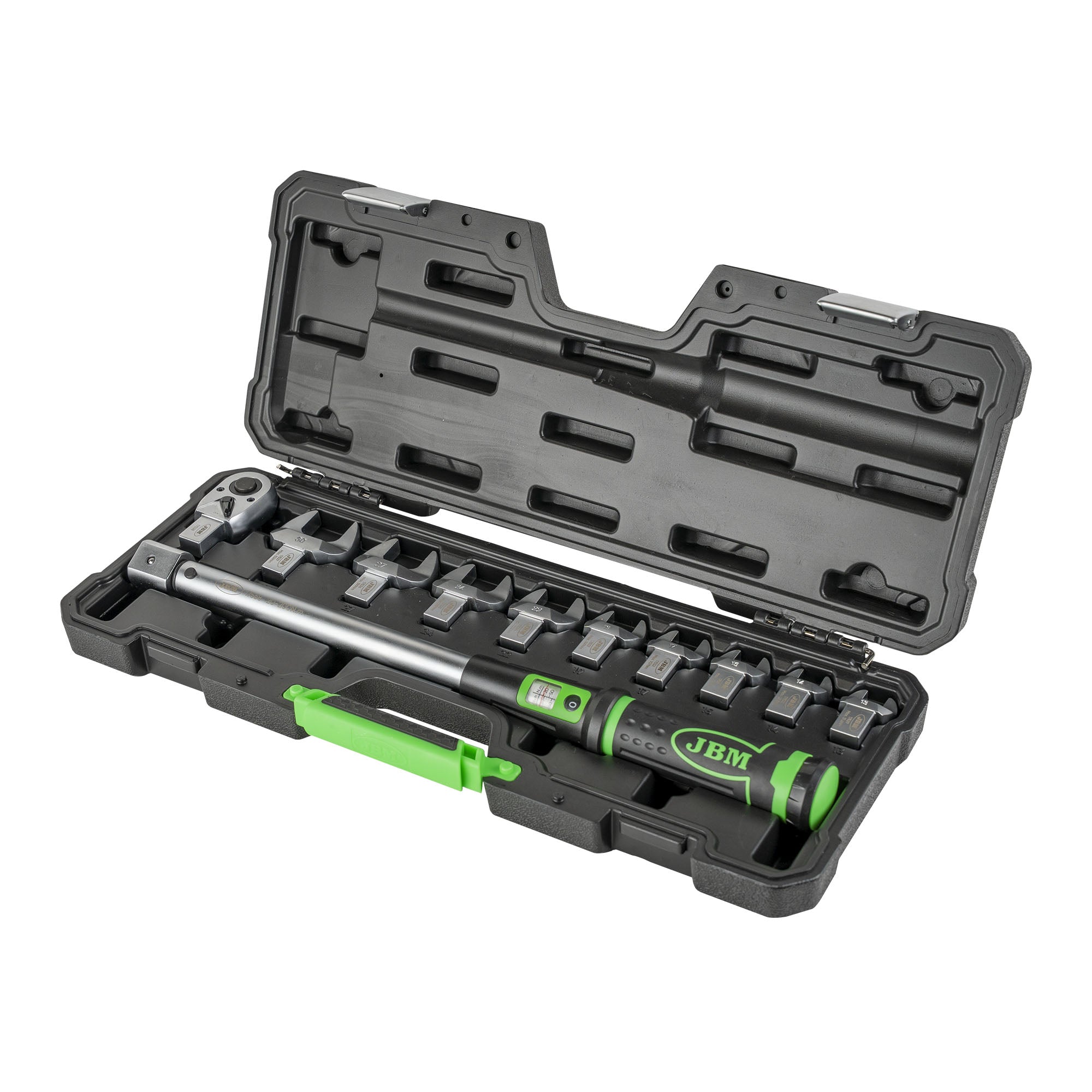 CHIAVE DINAMOMETRICA 1/2" 40–200 NM CON TESTE INTERCAMBIABILI 52913 JBM