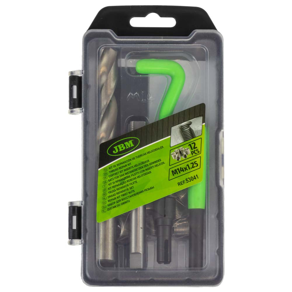 SET DI RIPARAZIONE FILETTI CON INSERTI HELICOIL  M14X1,25 53041 JBM