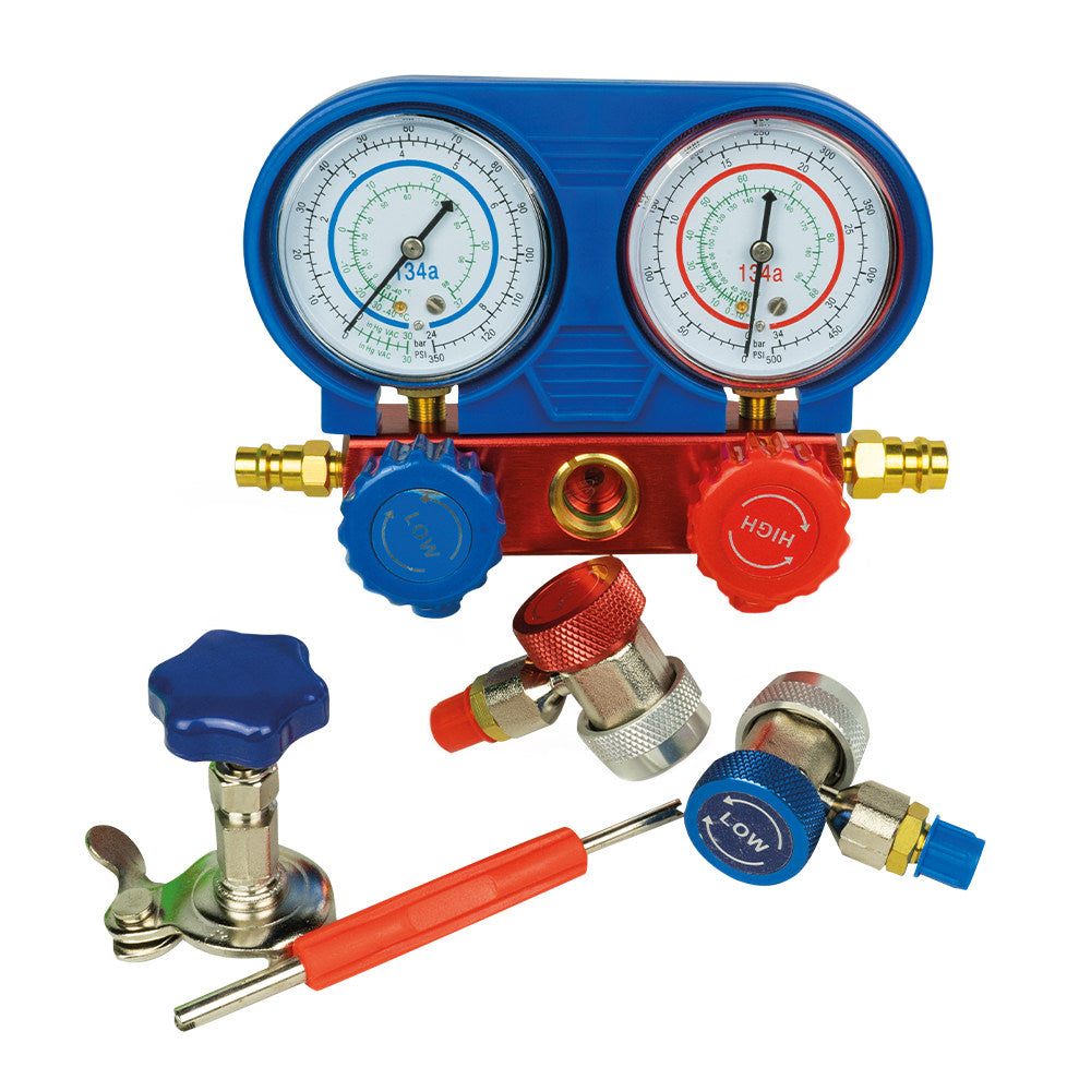 SET DI VERIFICA, RIEMPIMENTO E SVUOTAMENTO PER SISTEMI A/C - COMPATIBILE CON R134A 53456 JBM