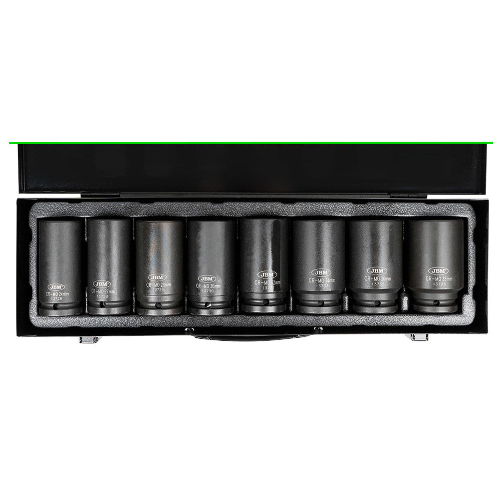 SET DI 8 BUSSOLE ESAGONALI LUNGHE 3/4" 53470 JBM
