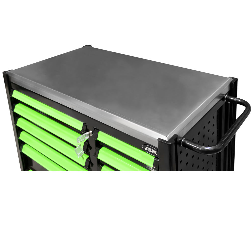 CARRELLO CON 12 CASSETTI VERDE - CON UTENSILI 53939 JBM