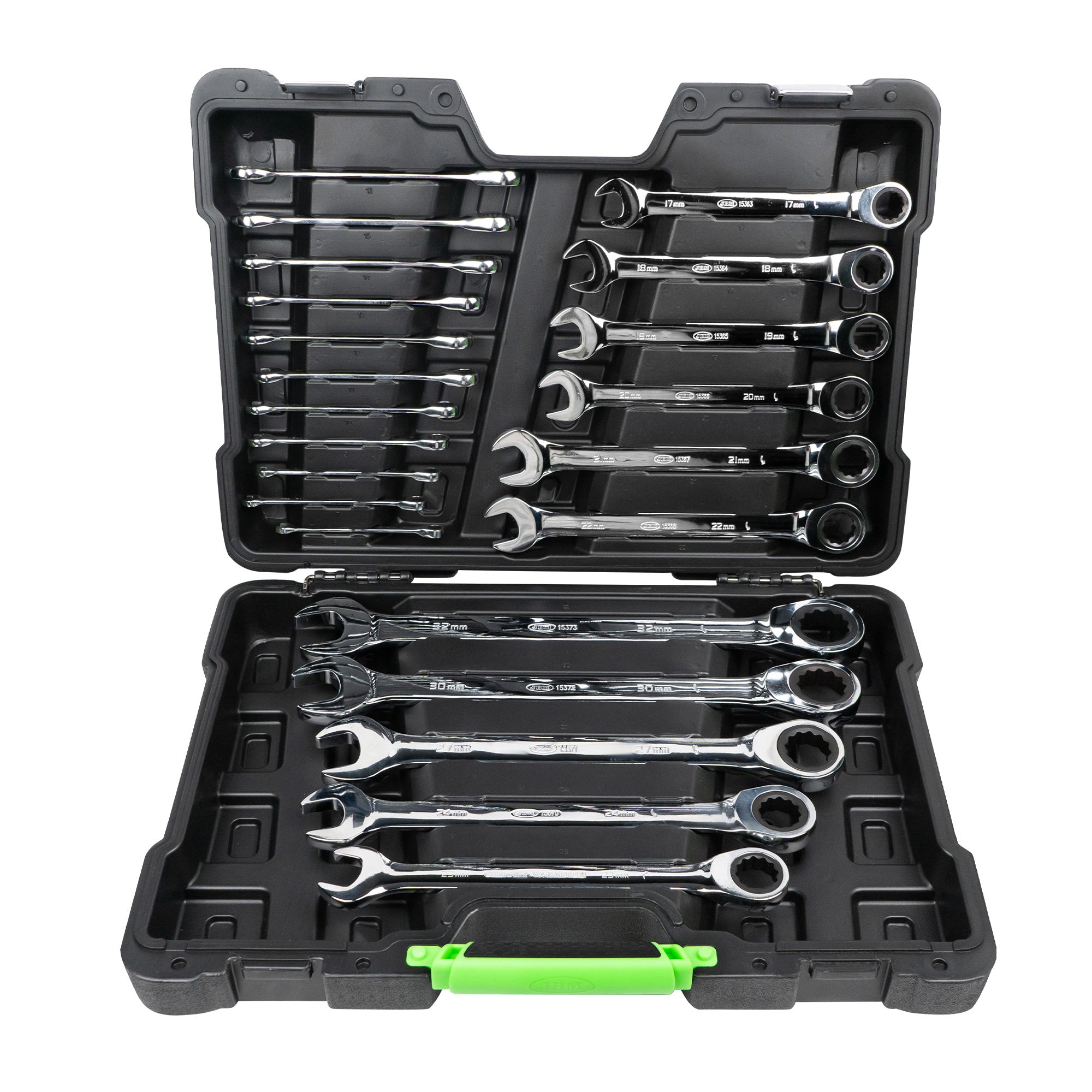 SET DI 22 CHIAVI COMBINATE CON CRICCHETTO IN VALIGETTA 54041 JBM