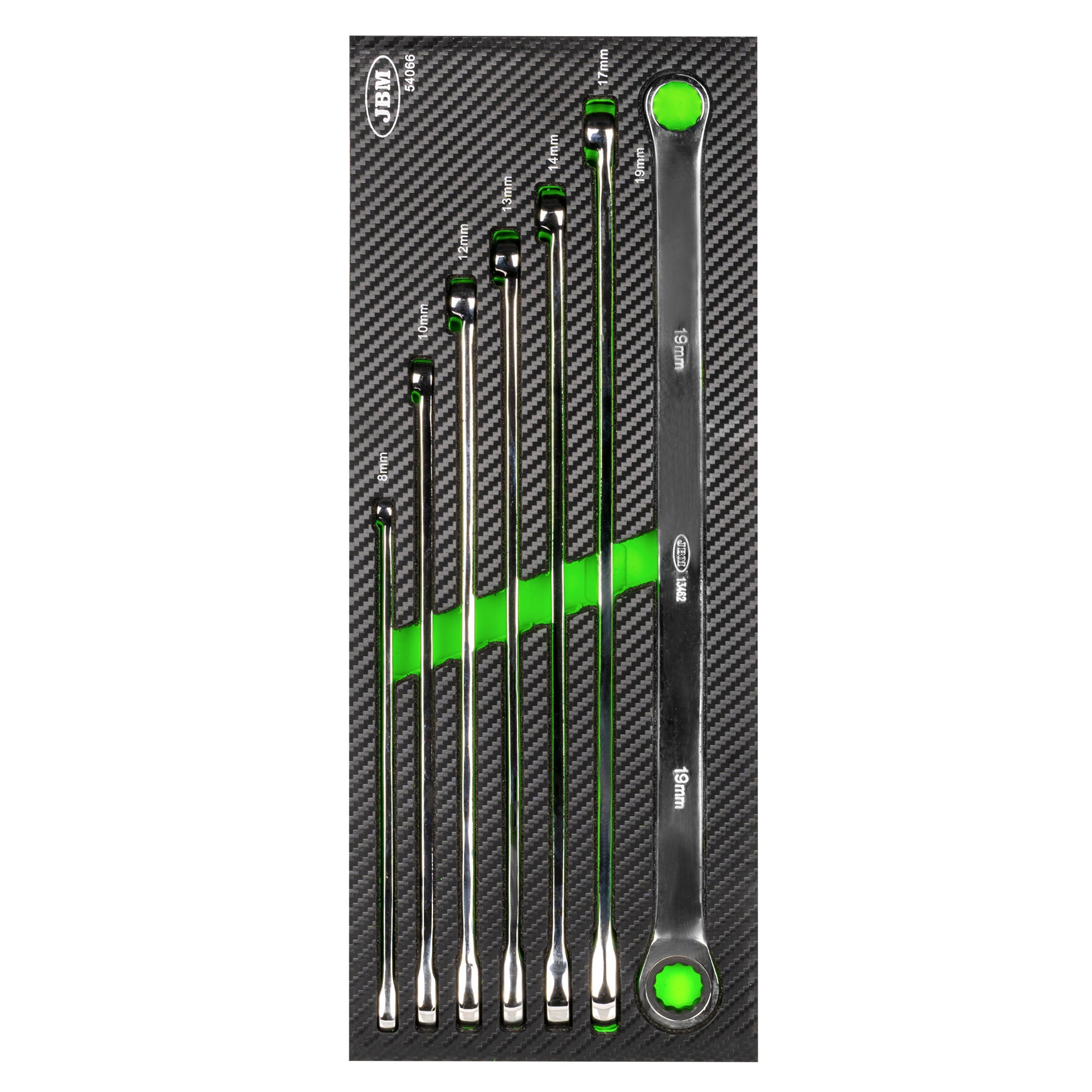 MODULO DI 7 CHIAVI A CRICCHETTO EXTRA LUNGHE 54066 JBM