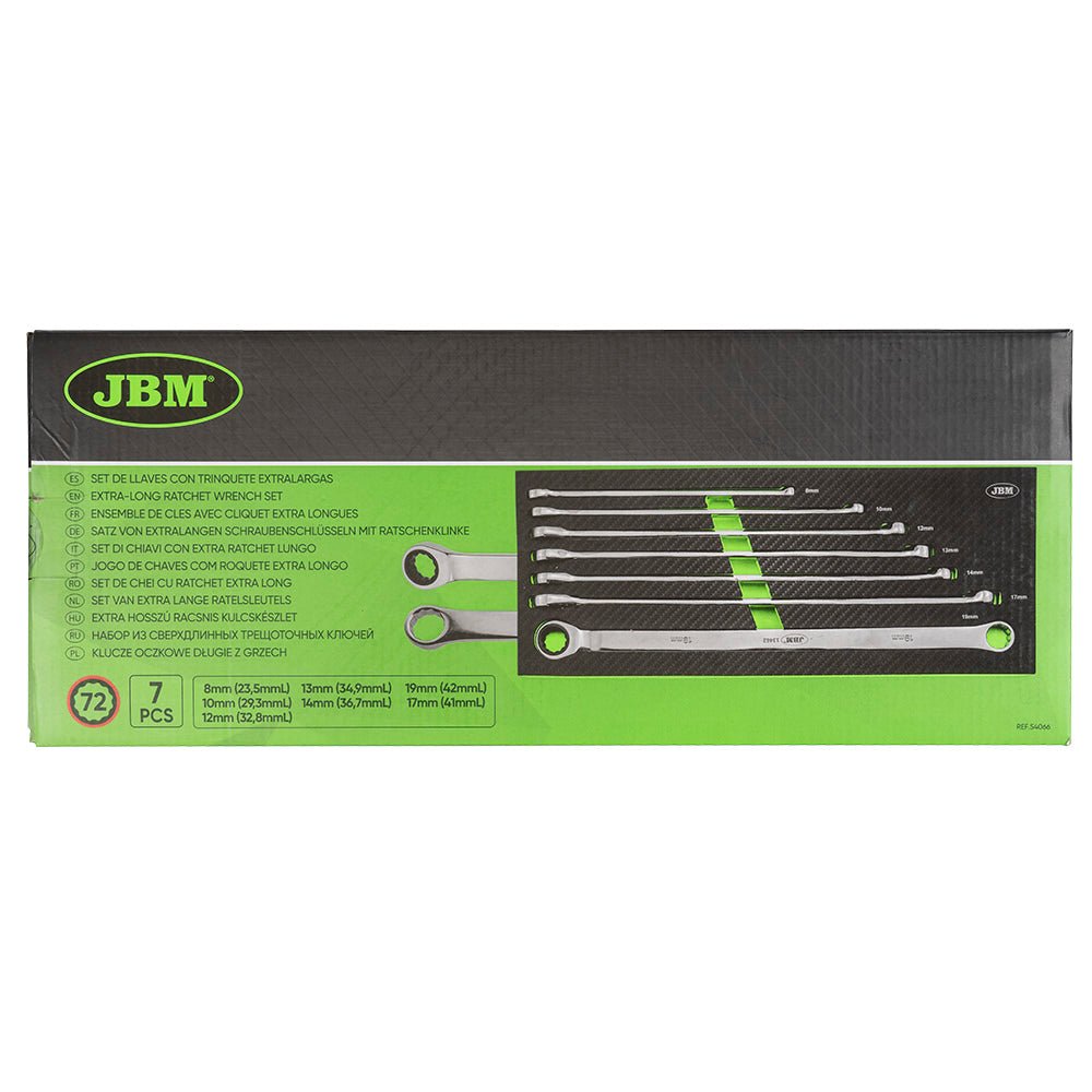 MODULO DI 7 CHIAVI A CRICCHETTO EXTRA LUNGHE 54066 JBM