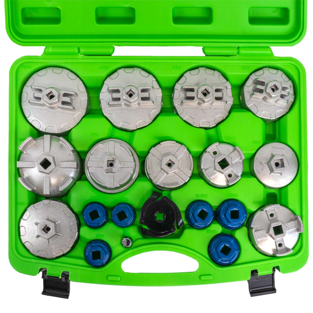 SET DI ESTRATTORI PER FILTRI DELL'OLIO IN ALLUMINIO, 19 PZ. 54068 JBM