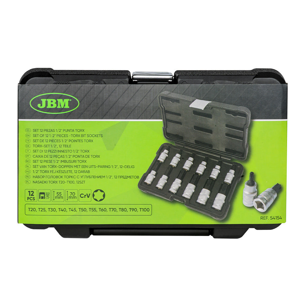 SET DI 12 INSERTI TORX 1/2" 54154 JBM