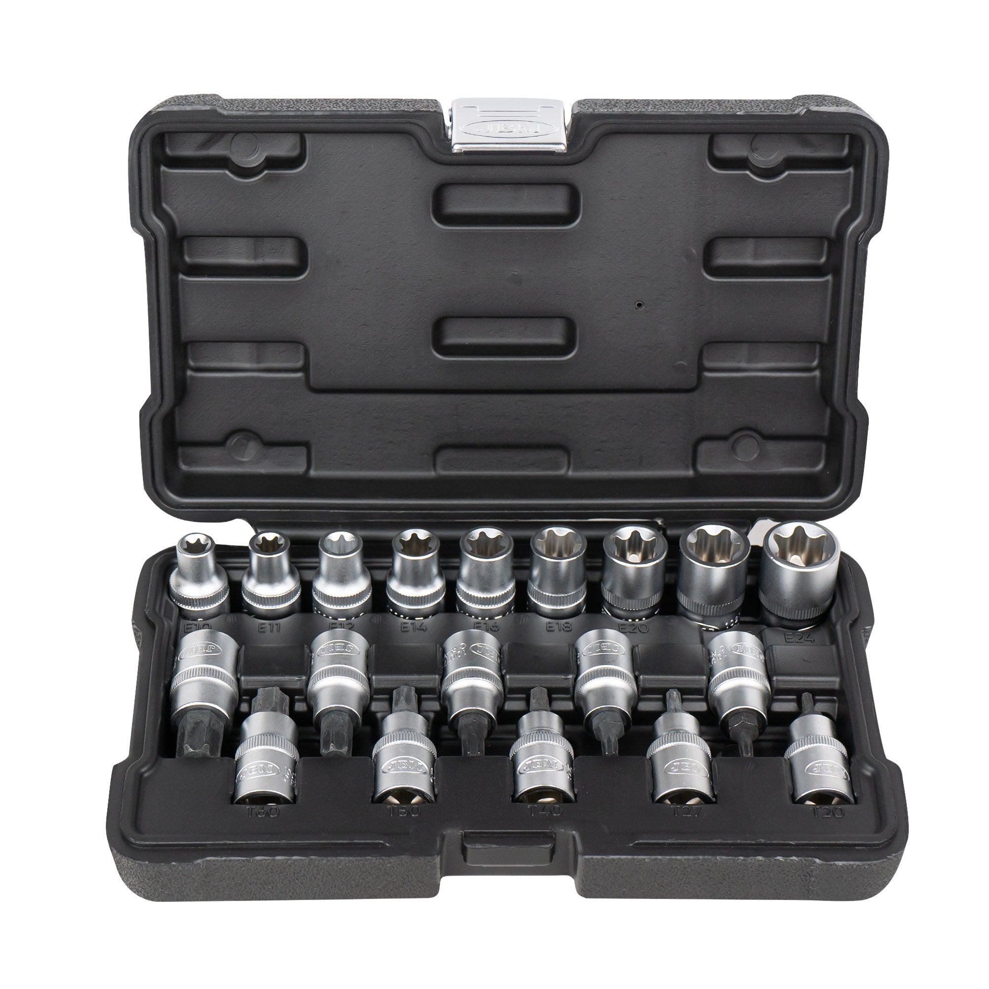 SET DI 19 BUSSOLE E INSERTI TORX 1/2" 54266 JBM