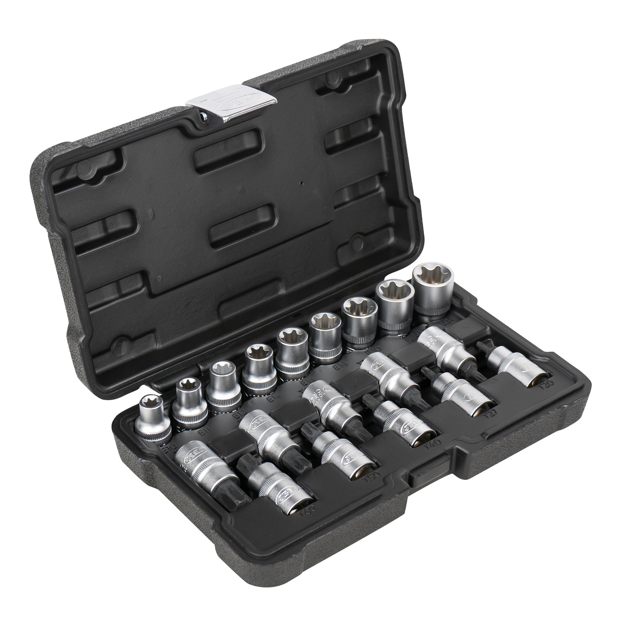 SET DI 19 BUSSOLE E INSERTI TORX 1/2" 54266 JBM