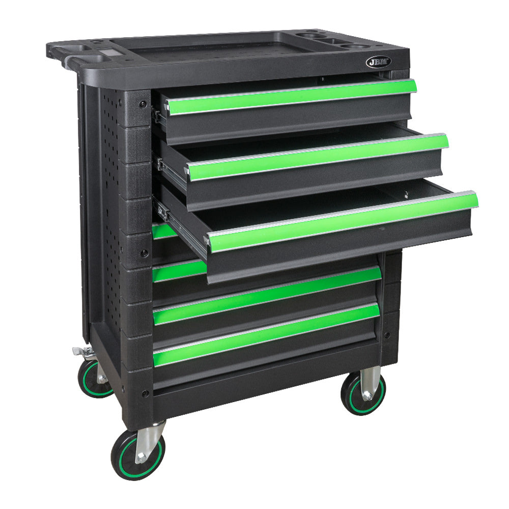 CARRELLO UTENSILI 7 CASSETTI UGUALI VERDE 54553 JBM