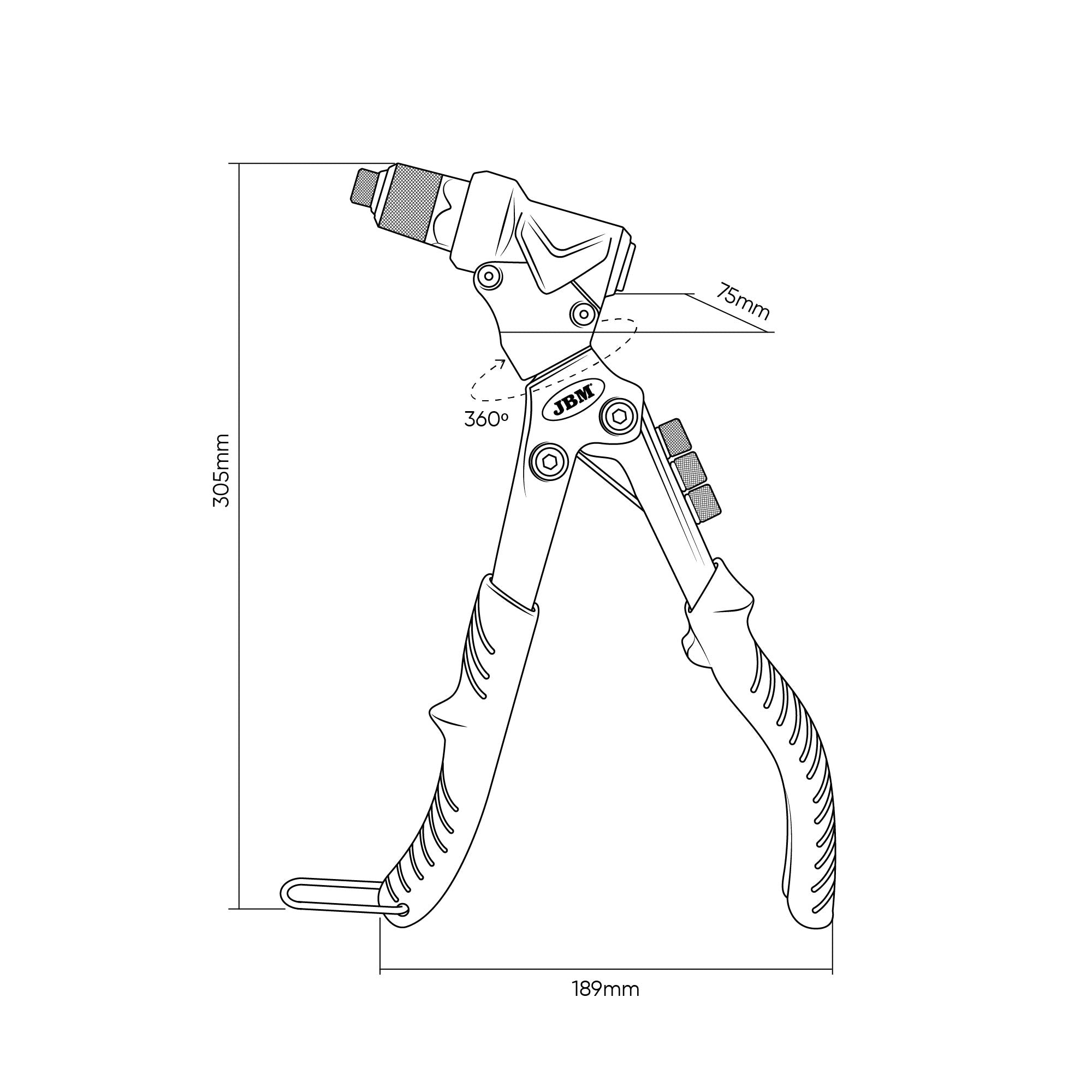RIVETTATRICE ARTICOLATA MULTIFUNZIONE 54585 JBM