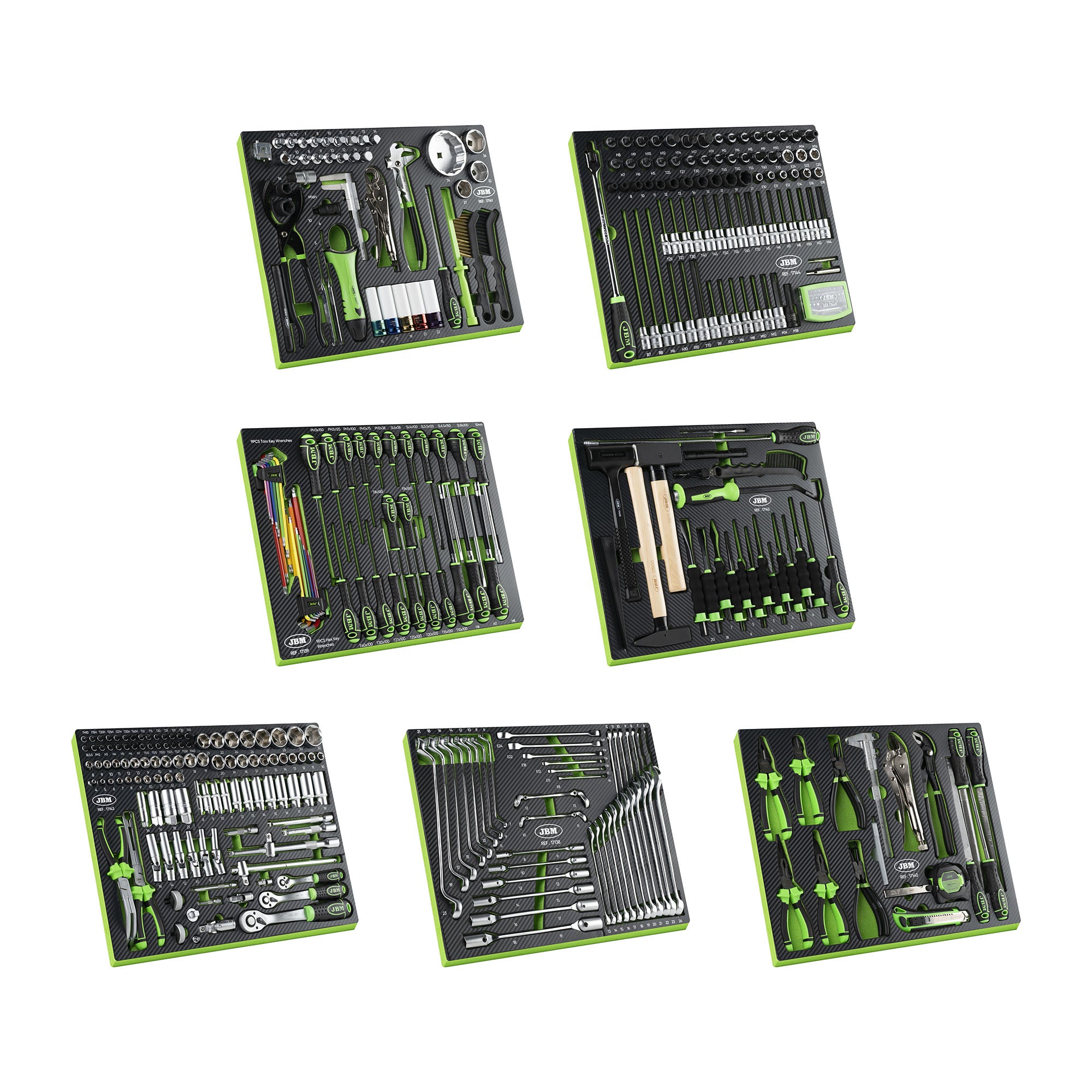 SET DI 7 MODULI PER CARRELLO PORTAUTENSILI 54720 JBM