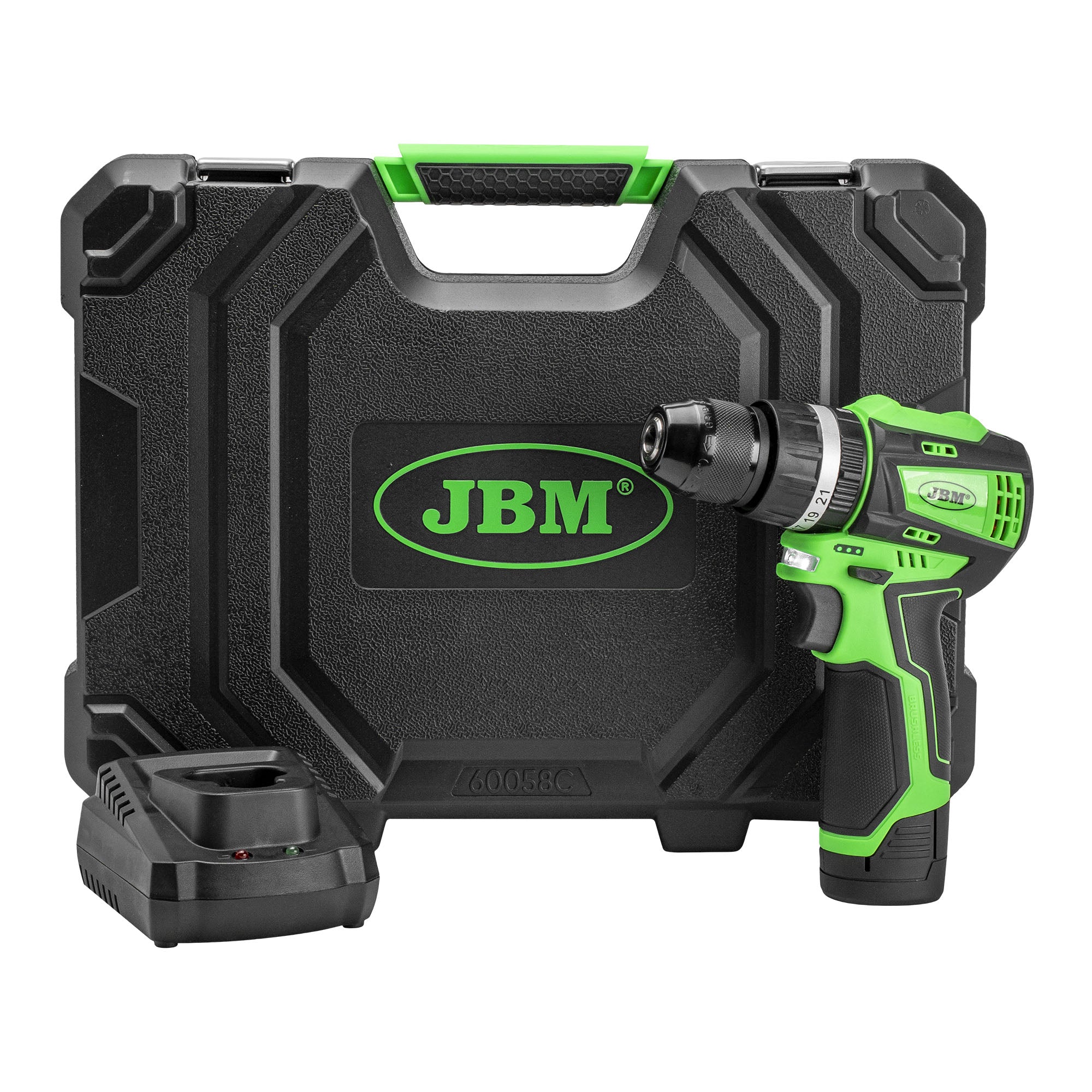 TRAPANO A PERCUSSIONE 12V BRUSHLESS CON CUSTODIA 60058C JBM