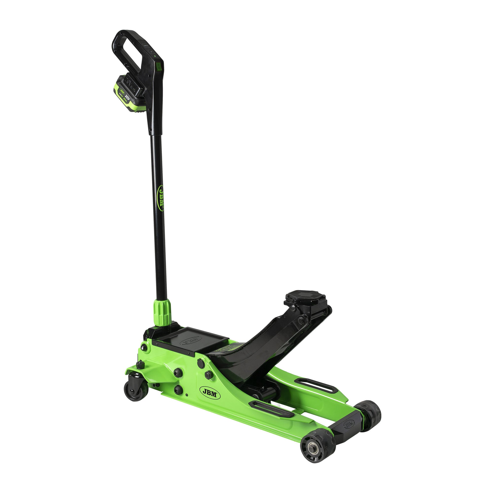 CRIC IDRAULICO A CARRELLO 3T A PROFILO BASSO A BATTERIA 60065 JBM