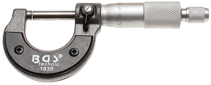 MICROMETRO IN CASSETTA LEGNO 0-25MM BGS1935