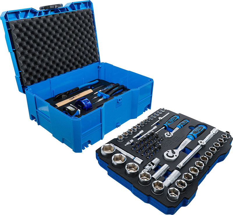 SET 77 PEZZI, UTENSILI ATT. 1/4" E 1/2", BGS SYSTAINER® BGS3357