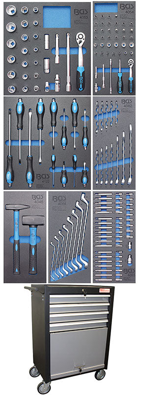 CARRELLO PORTAUTENSILI, CON 151 UTENSILI BGS4086