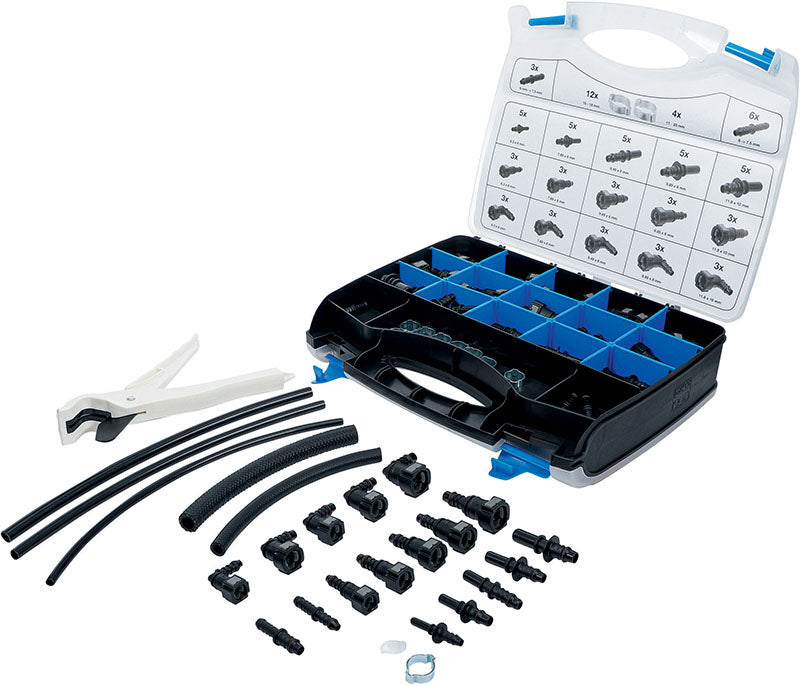 ASSORTIMENTO 95 PEZZI, TUBI E CONNETTORI DEL CARBURANTE, IN PLASTICA Bgs BGS6776