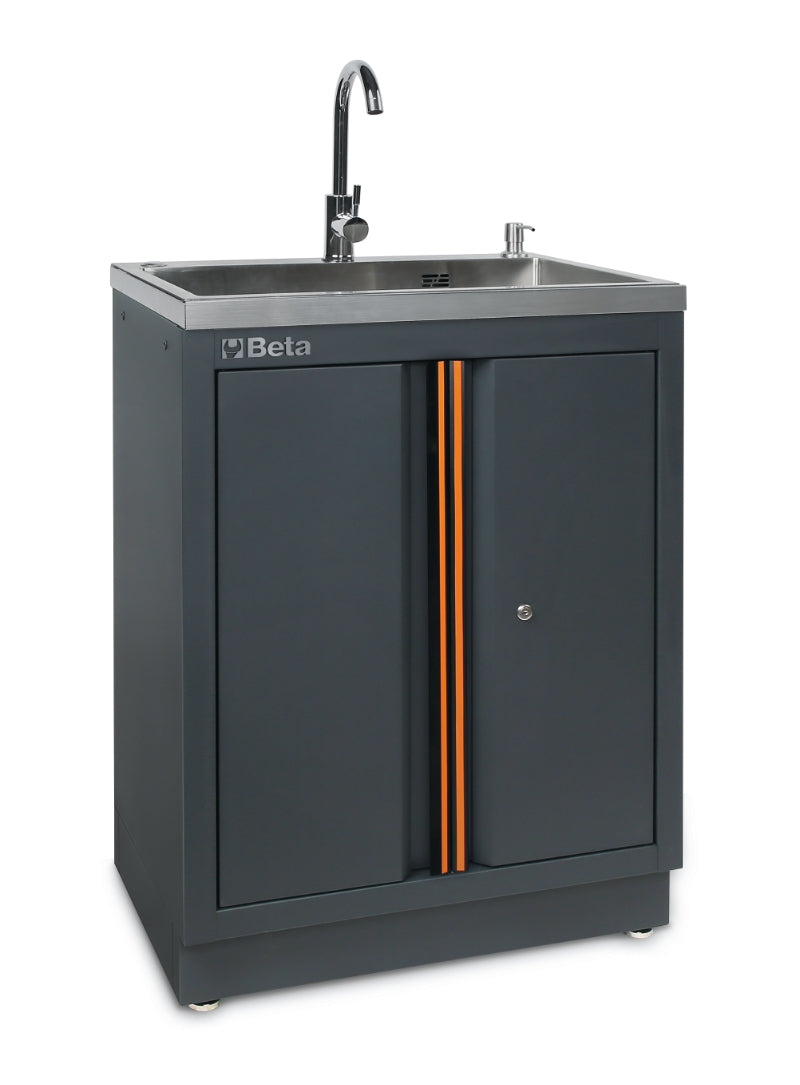 Modulo fisso con lavandino integrato per arredo officina C45PRO 2.0 Beta C45PRO 2.0 ML