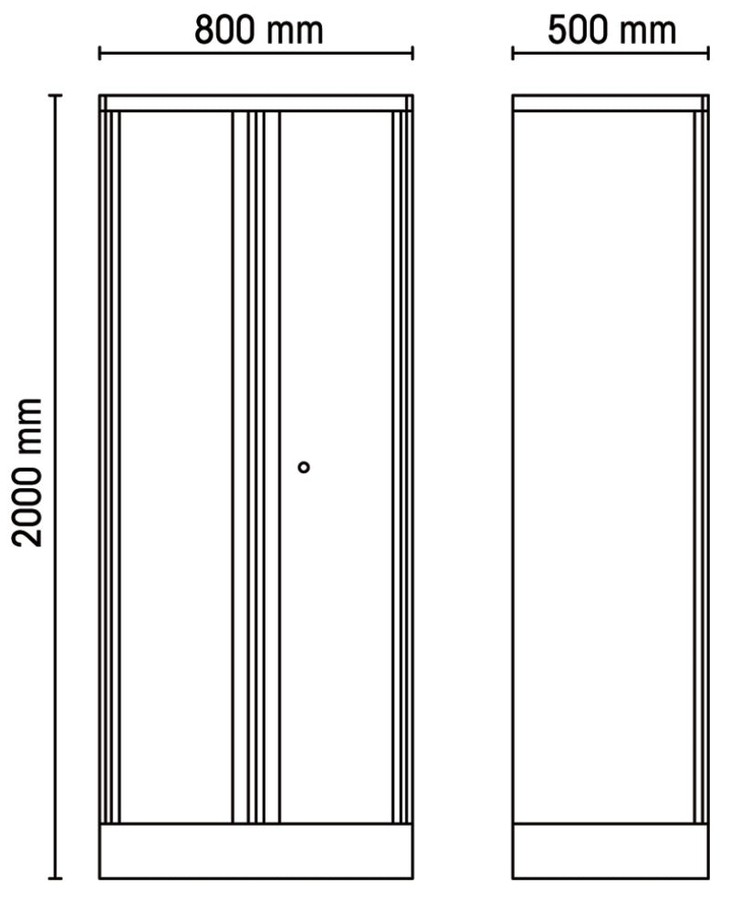 Armadio in lamiera a 2 ante per arredo officina RSC55 Beta C55A2