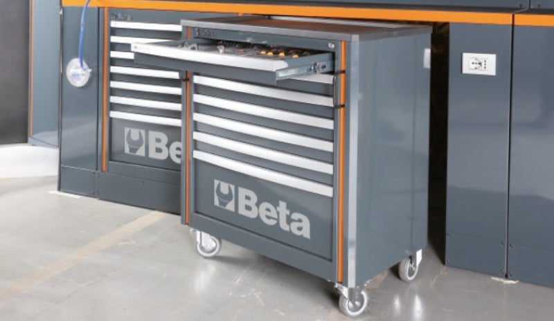 Modulo cassettiera mobile con 8 cassetti per arredo officina Beta C55C8