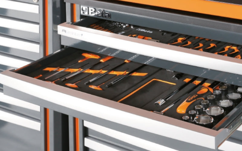 Modulo fisso con 4 cassetti per arredo officina Beta C55M4