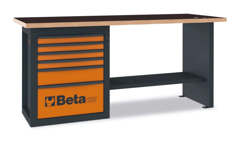 Banco da lavoro "Endurance" con 1 cassettiera da 6 cassetti Beta C59A