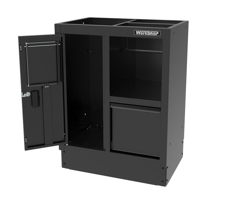 Mobile Officina Service Workshopitaly MPS con cestino e portarotolo Total Black