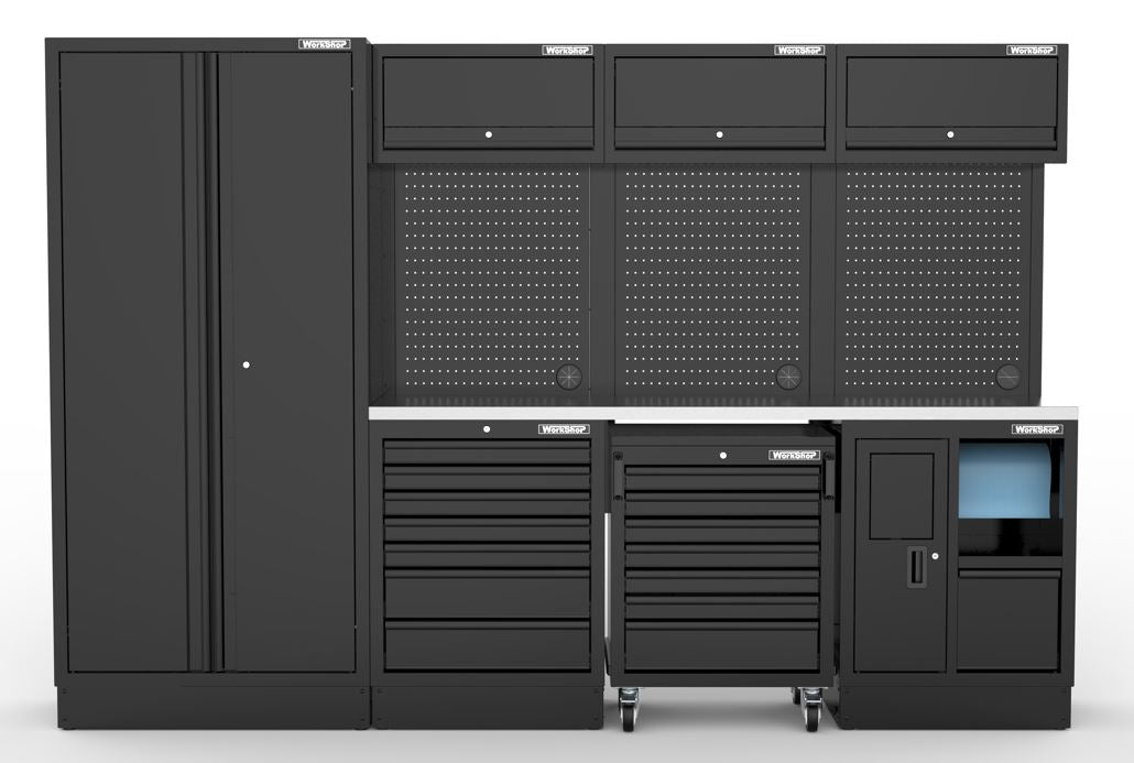 Arredo Officina Workshopitaly MPS 05 inox 3mt. Total Black