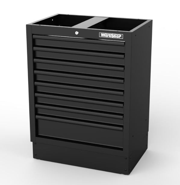 Modulo 8 Cassetti per arredo  Workshopitaly MPS Total Black
